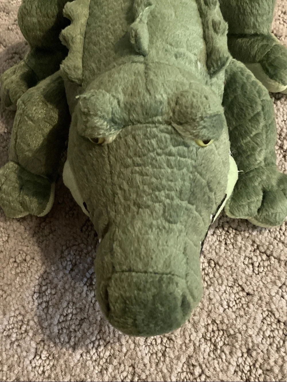 Green Plush Alligator Habitat Toy - Soft Reptile Accessory